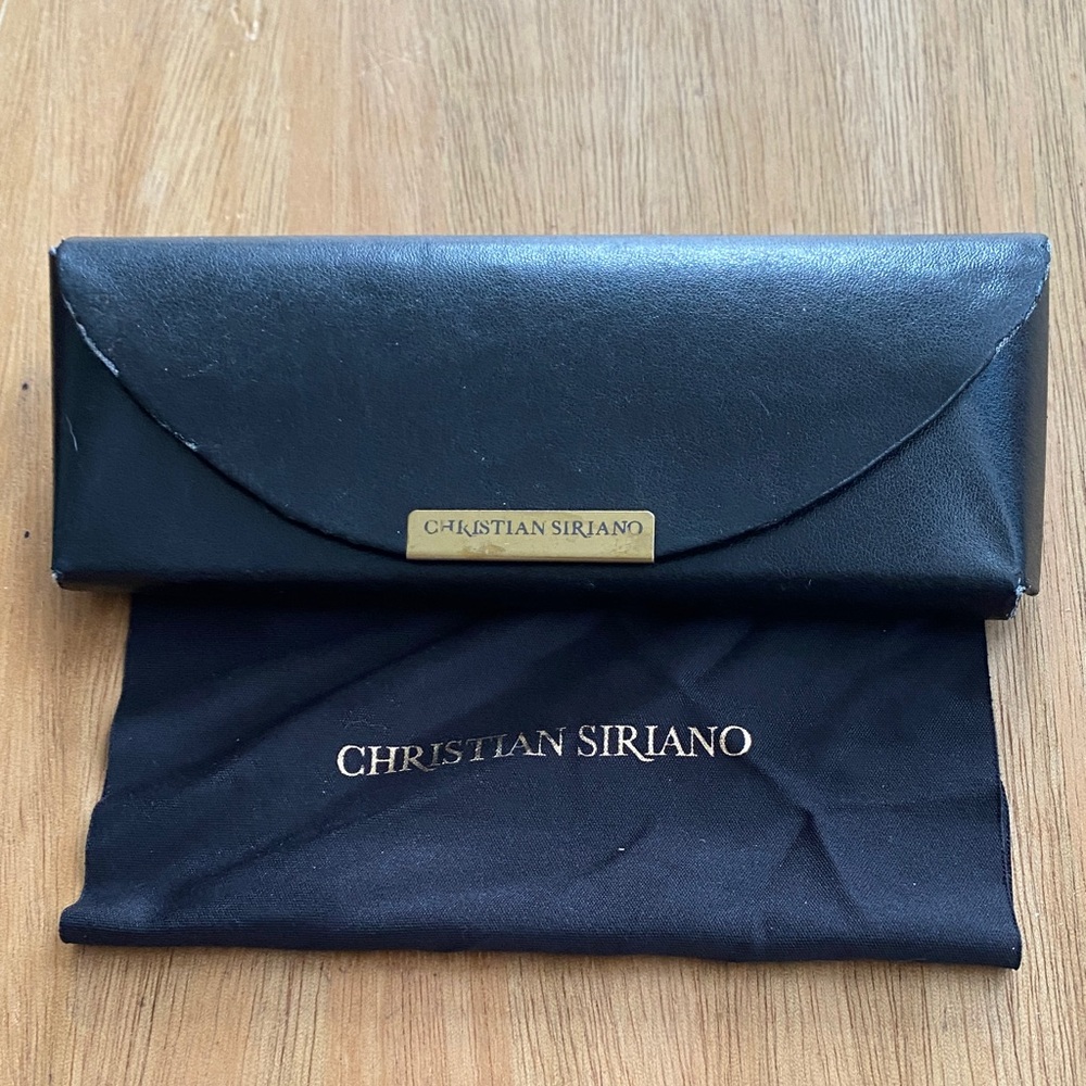 Christian Siriano Designer Hard Glasses Case Sunglasses Black, Gold 6x2.5” Magne